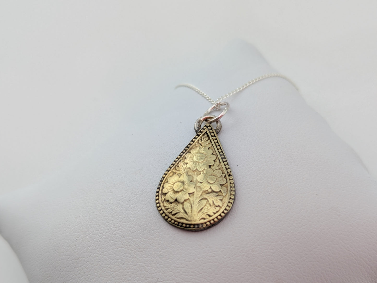 Brass Teardrop Boho Pendant