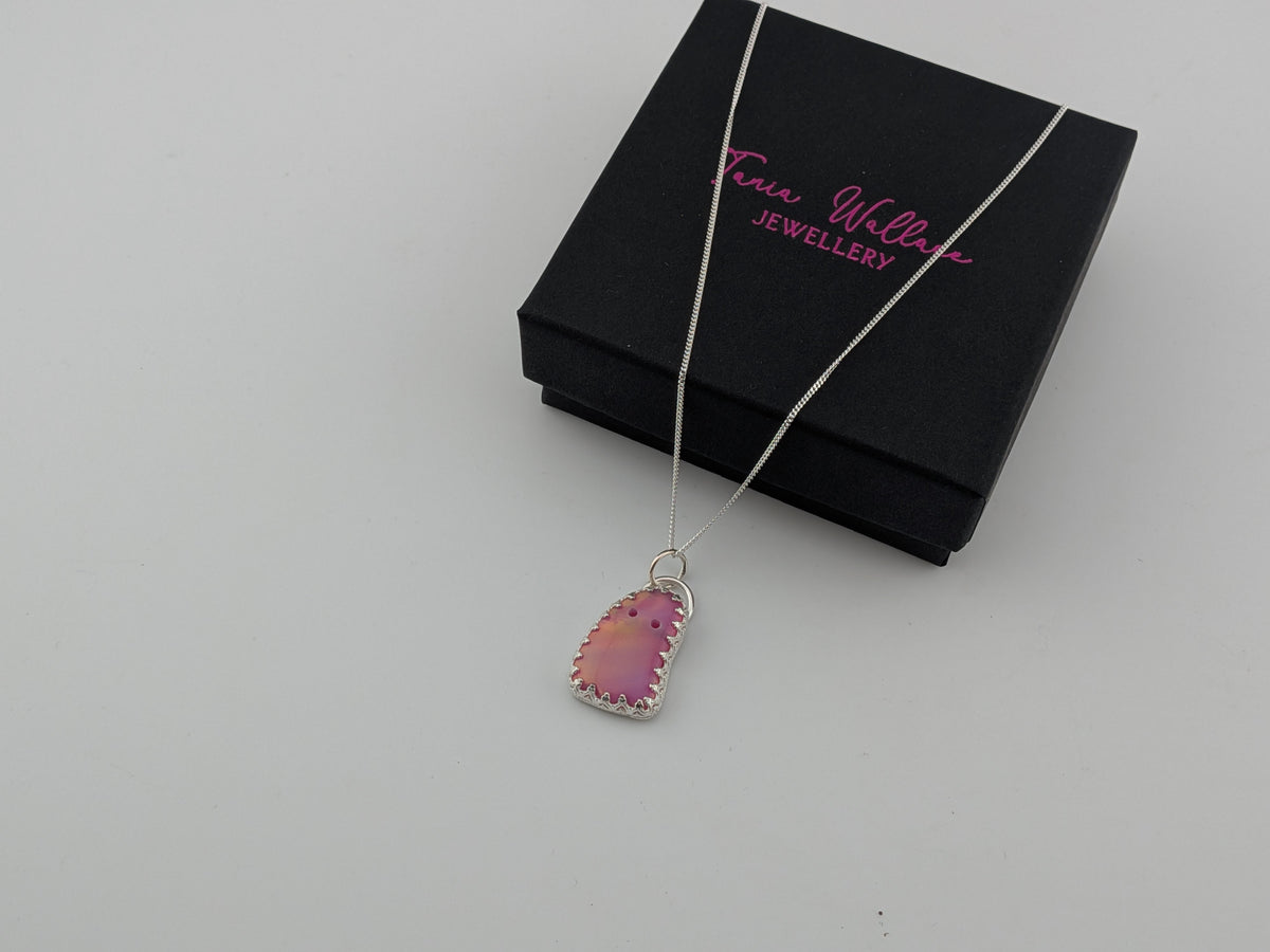 Iridescent Aurora Opal Ghost Pendant