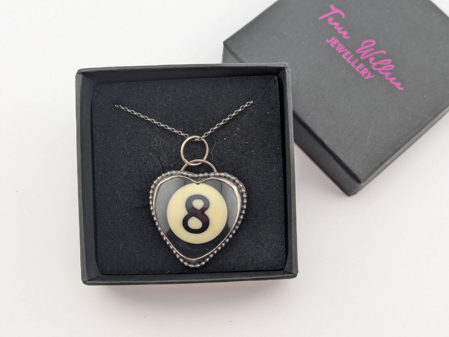 8 Ball Heart Pendant