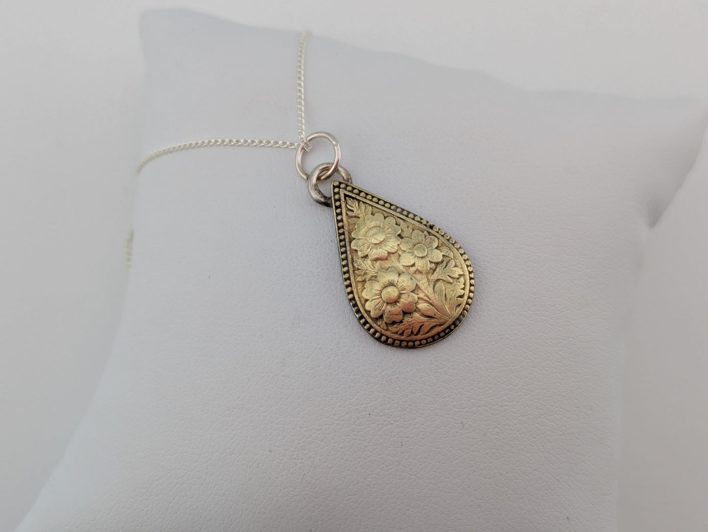 Brass Teardrop Boho Pendant