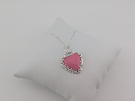 Pink Pool Ball Heart Pendant