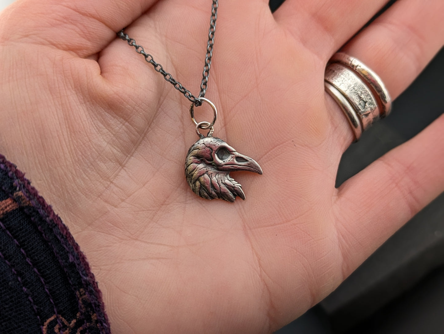 Raven Skull Pendant