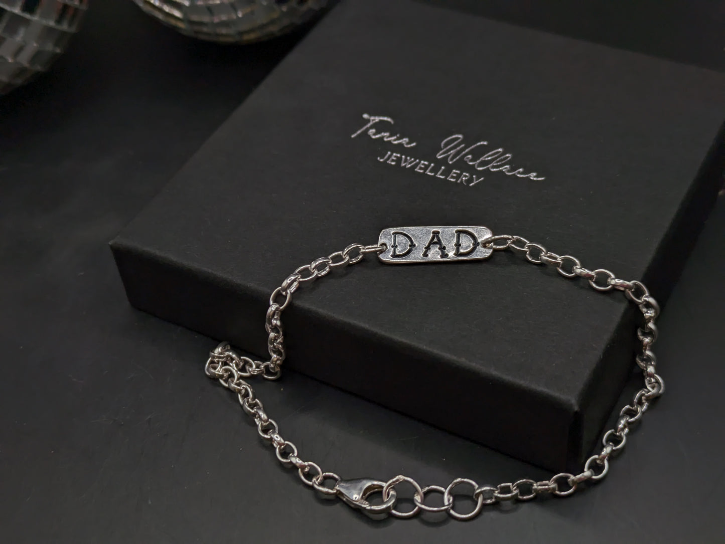 'DAD' Silver Bracelet