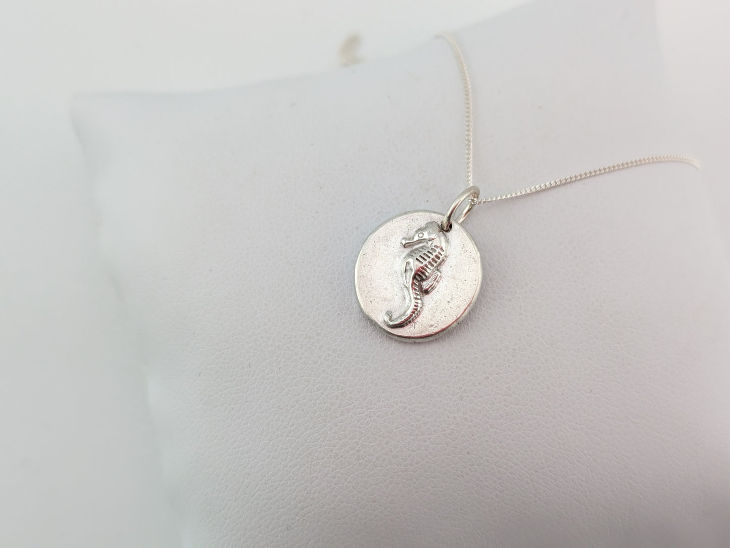 Solid Silver Seahorse Pendant