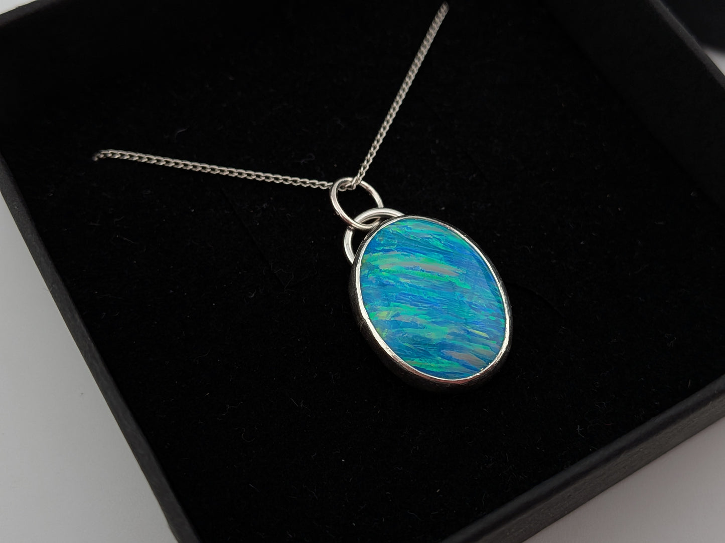 Ocean Blue Bello Opal Pendant
