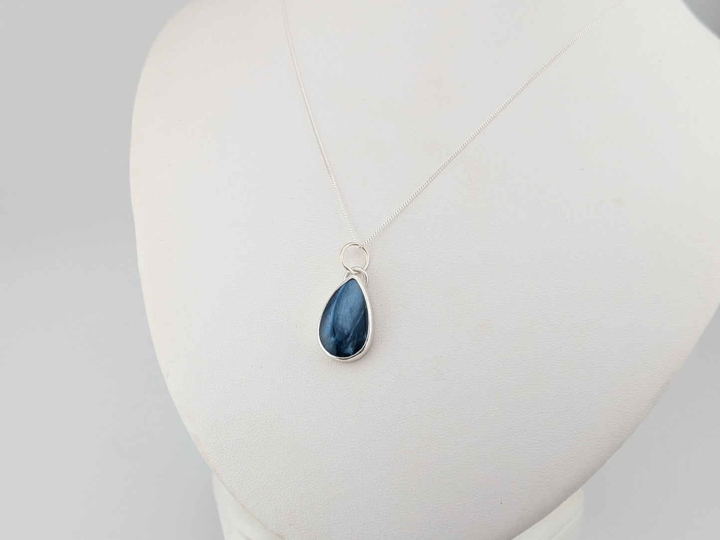 Blue Bowlerite Teardrop Pendant