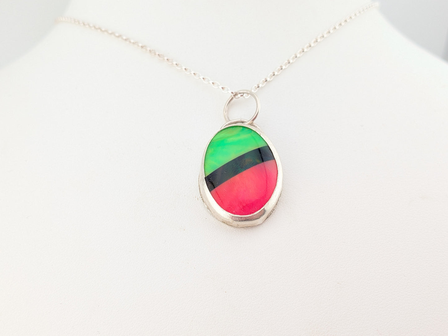 Neon Synthetic Opal Pendant