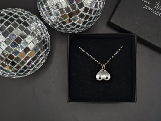 Silver Boob Necklace