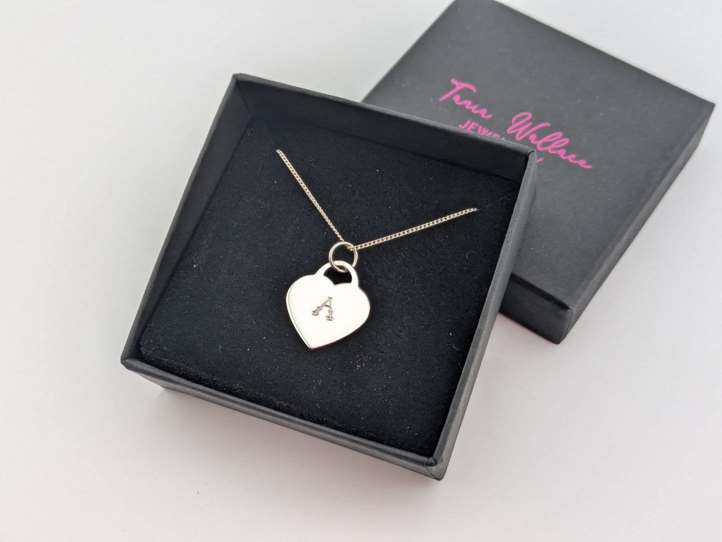 Heart Shaped Initial Pendant