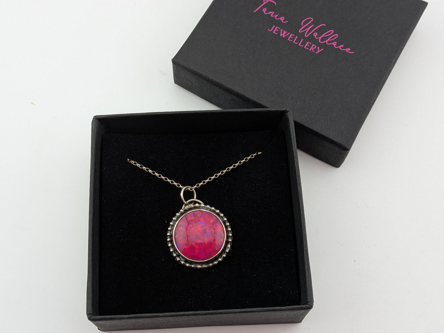 Hot Pink Opal Pendant