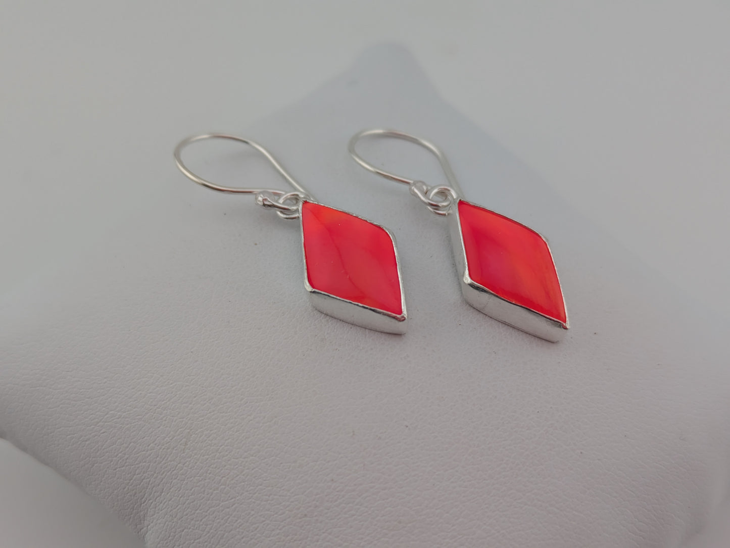 Bright Red/Orange Aurora Opal Drops