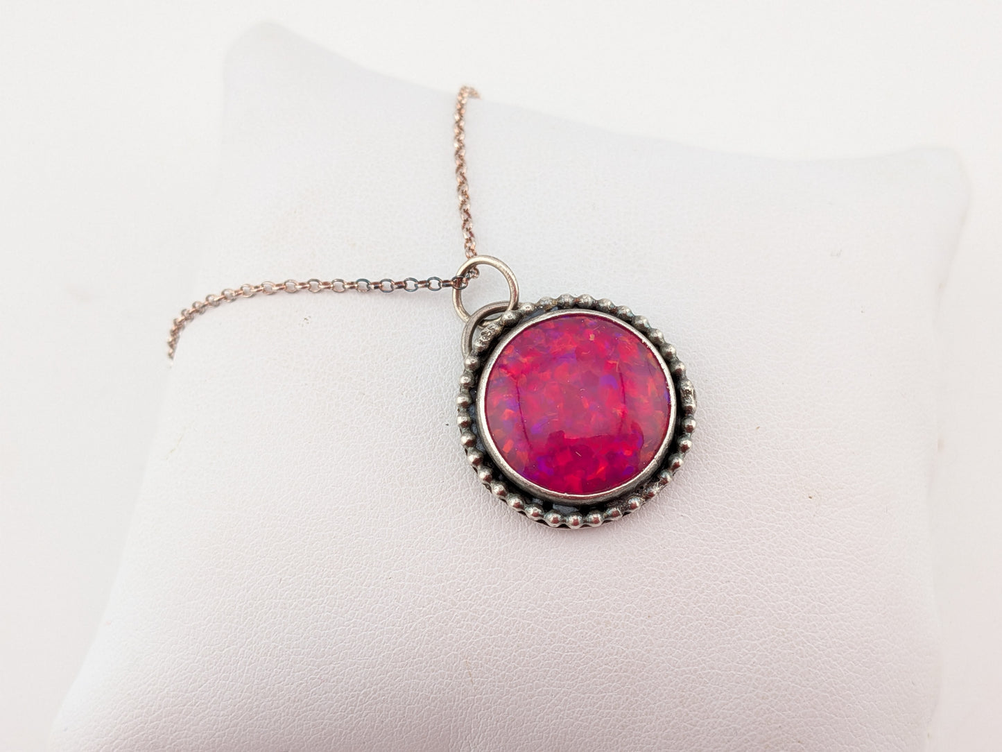 Hot Pink Opal Pendant