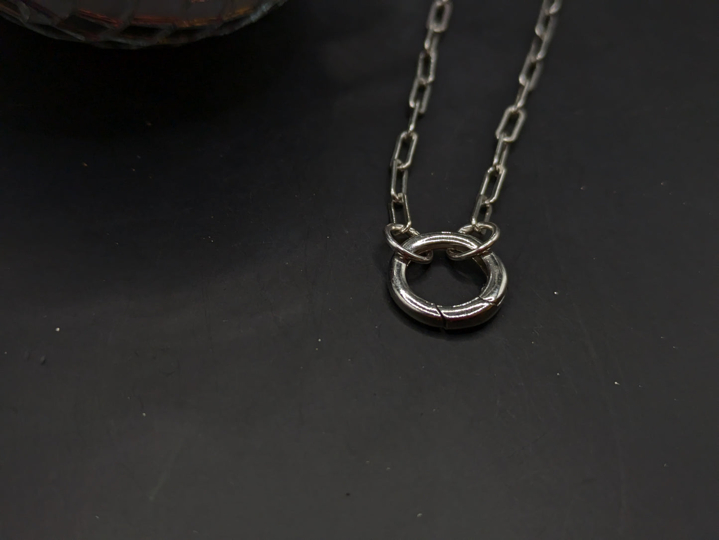 Silver Drawn Chain with Round Clasp