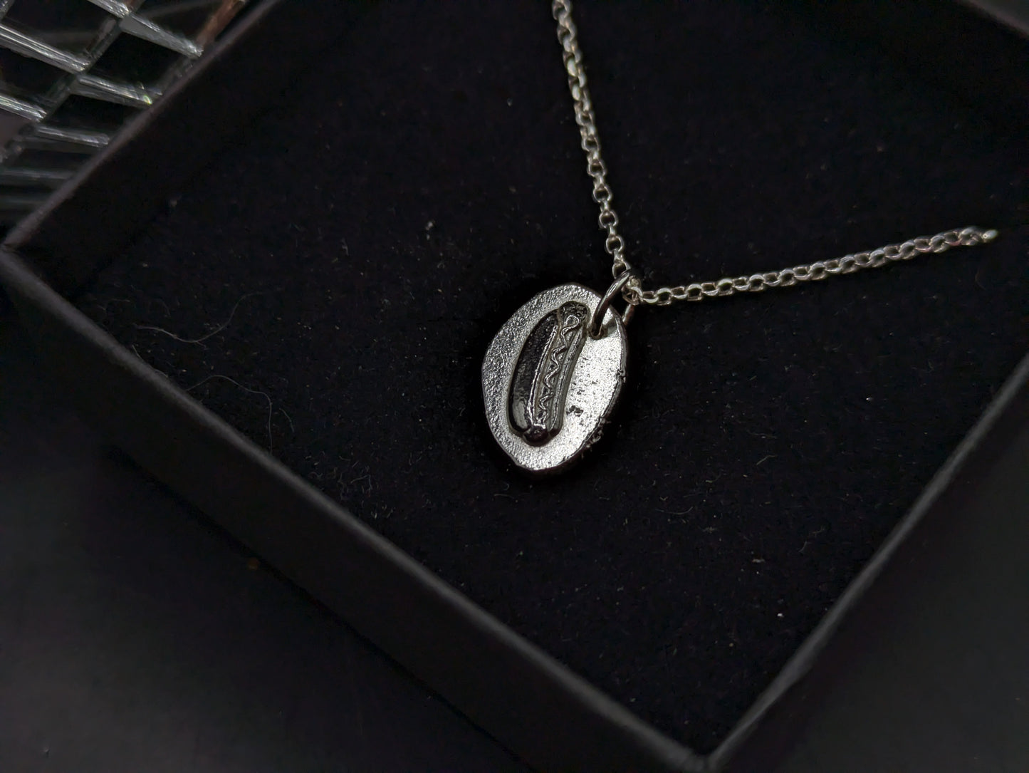 Solid Silver Hotdog Pendant