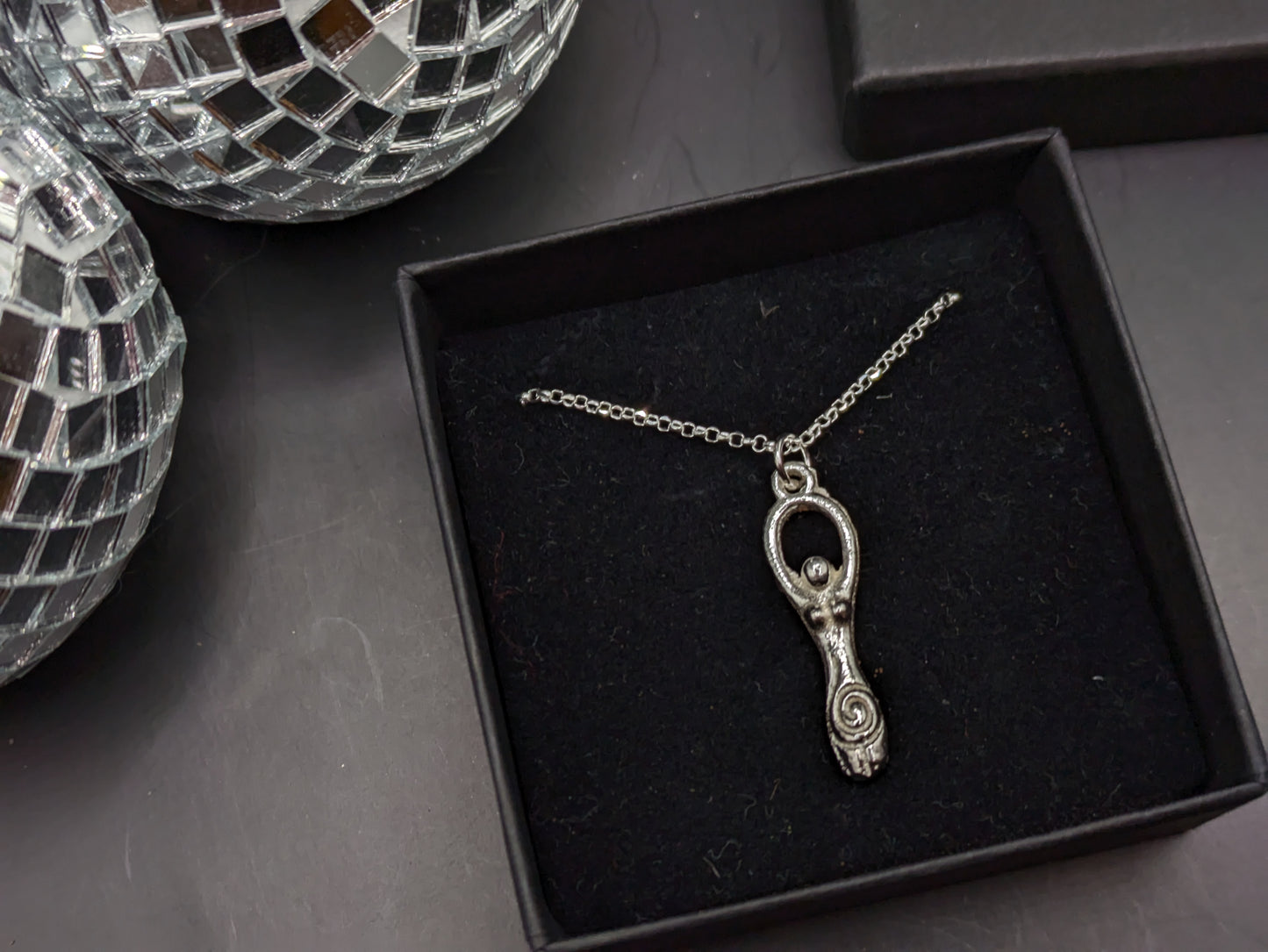 Solid Silver Goddess Pendant