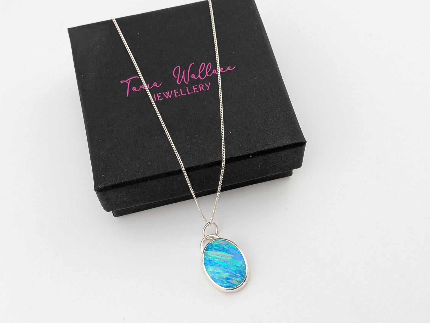 Ocean Blue Bello Opal Pendant