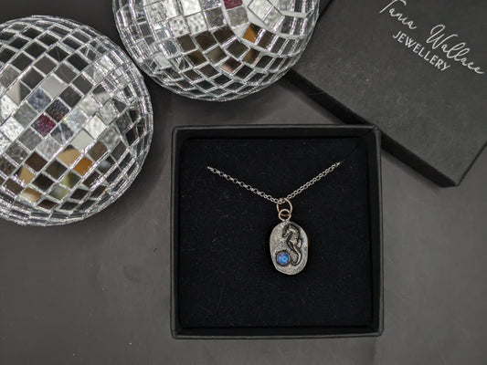 Seahorse and Opal Necklace