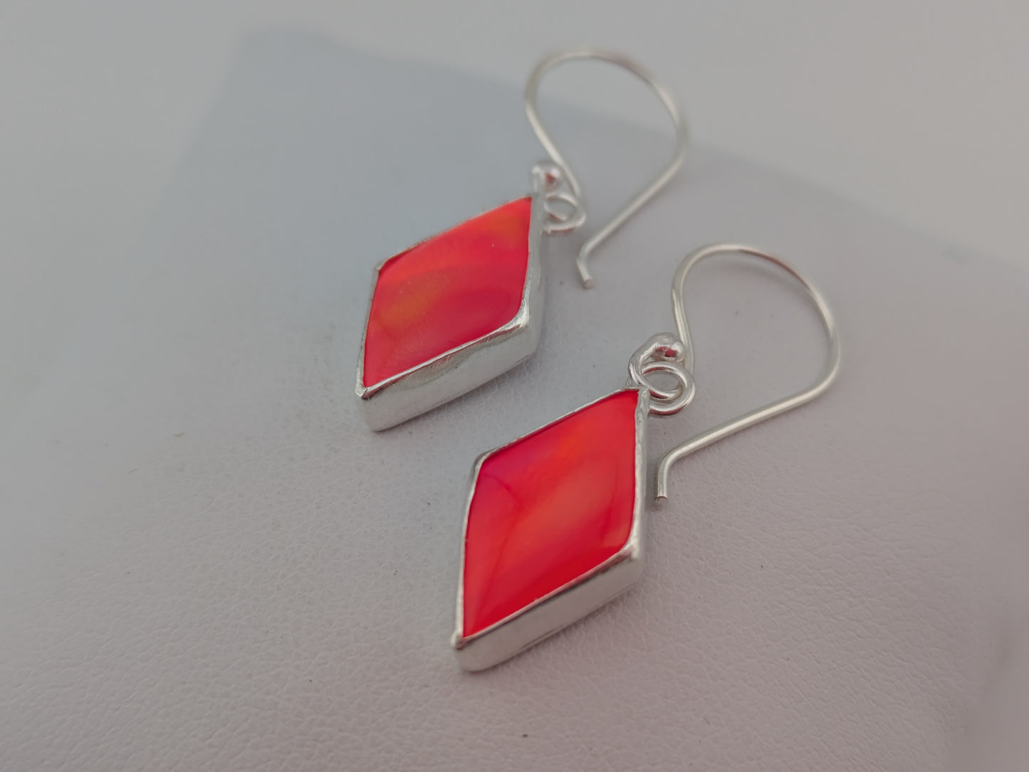 Bright Red/Orange Aurora Opal Drops