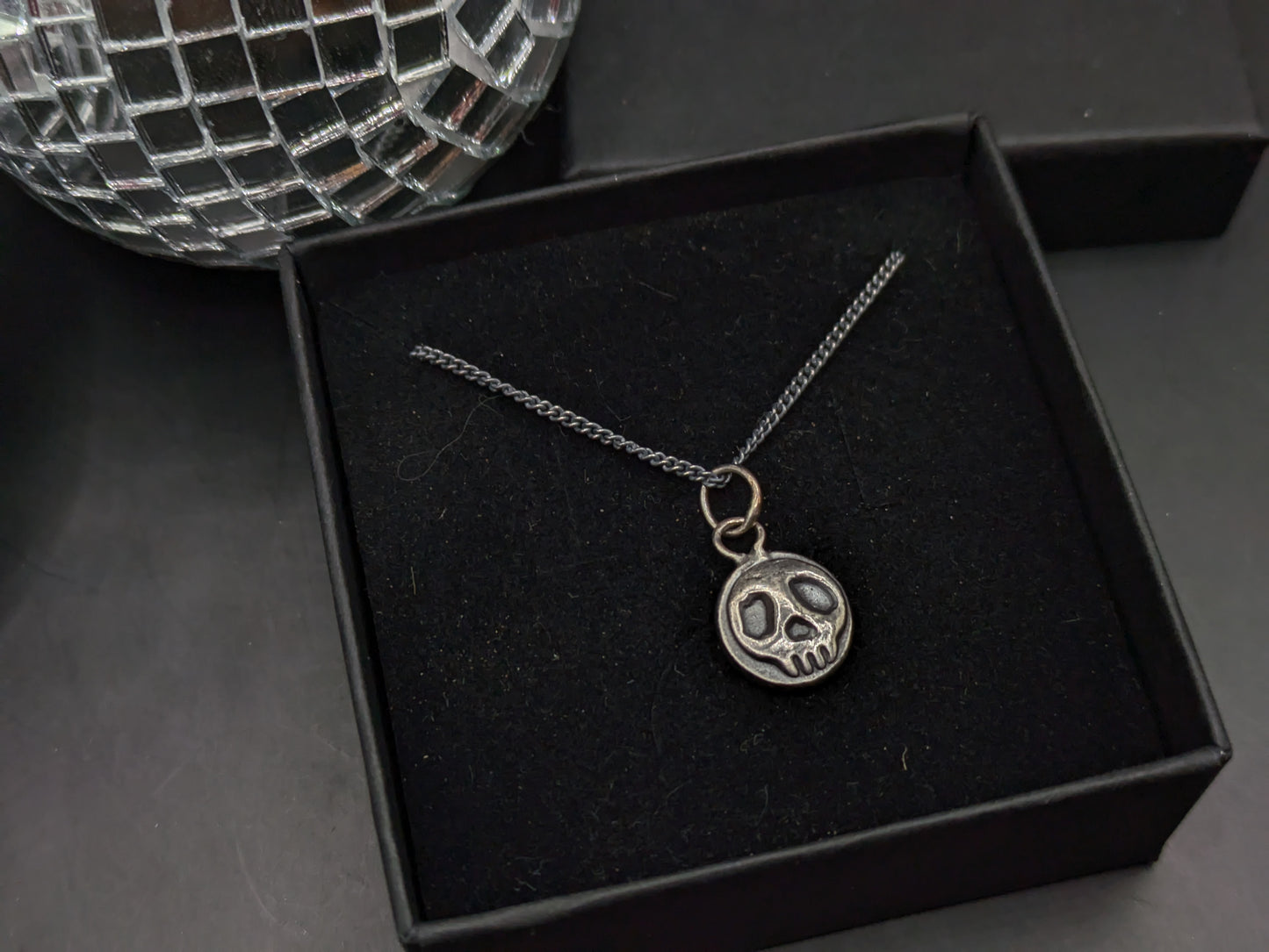 Solid Silver Skull Pendant