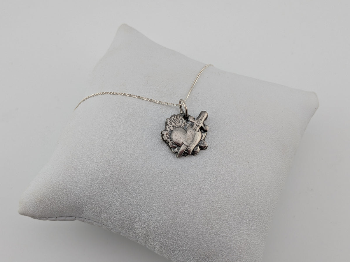 Heart and Dagger Pendant