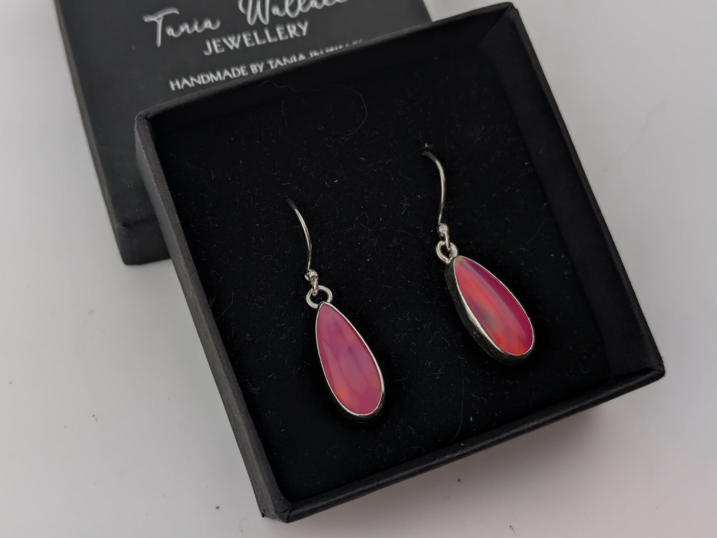 Hot Pink Aurora Opal Drops