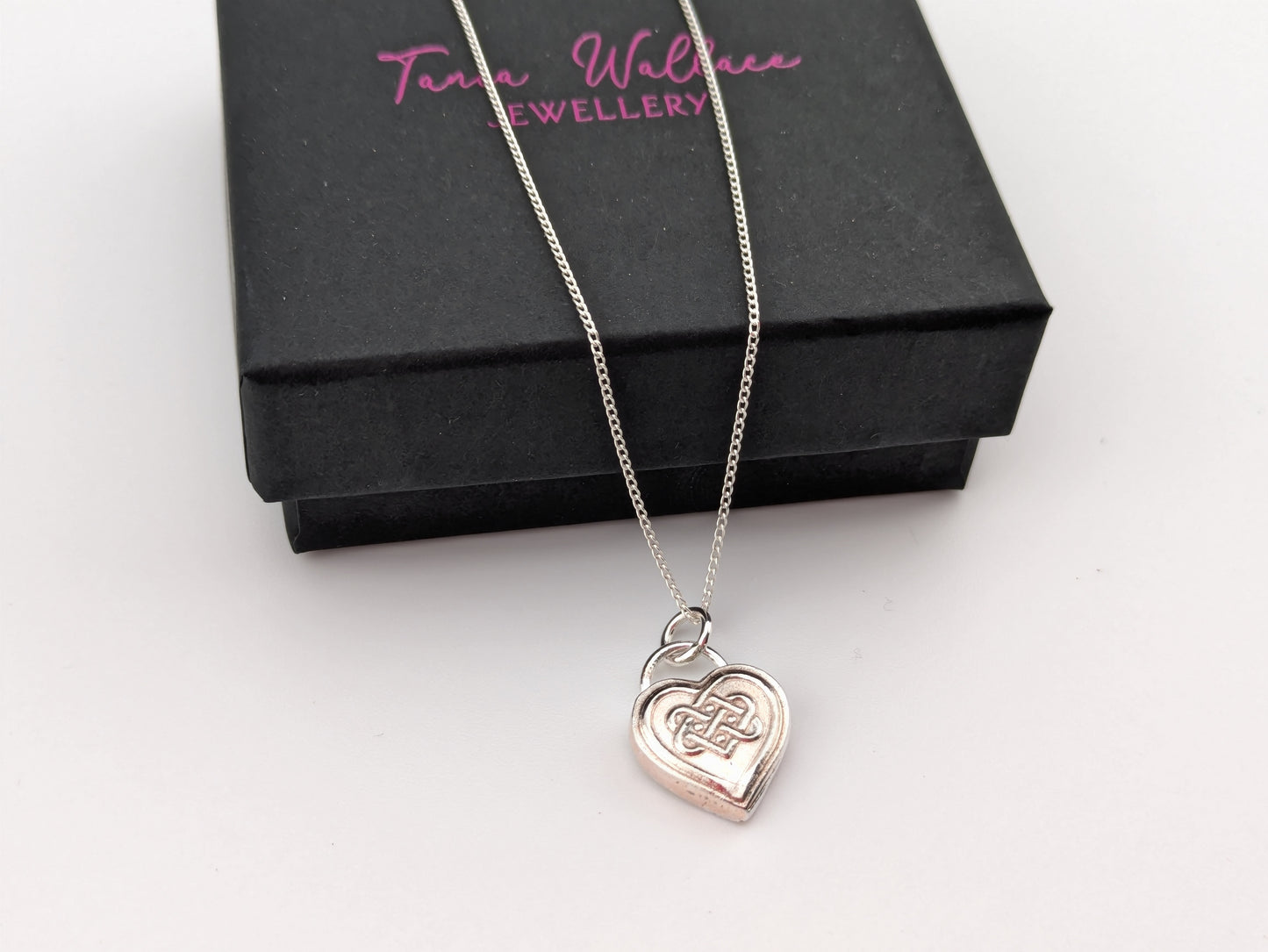 Celtic Heart Sterling Silver Pendant