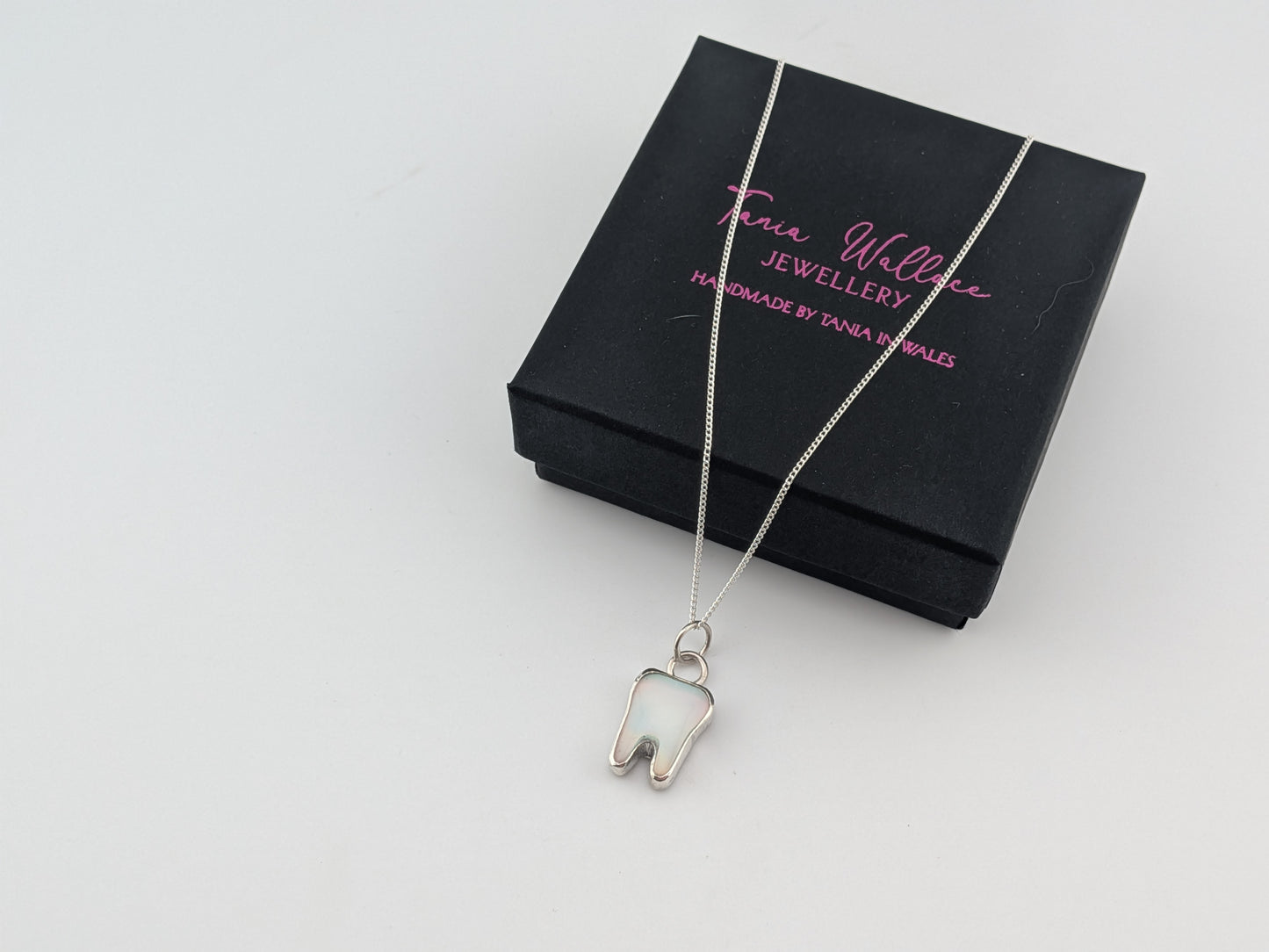 Aurora Opal Tooth Pendant
