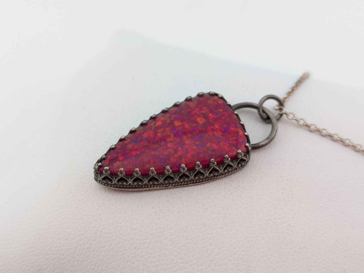 Hot Pink Opal Pendant