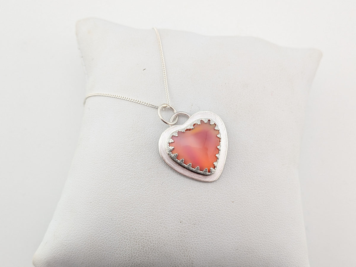 Aurora Opal Heart Pendant