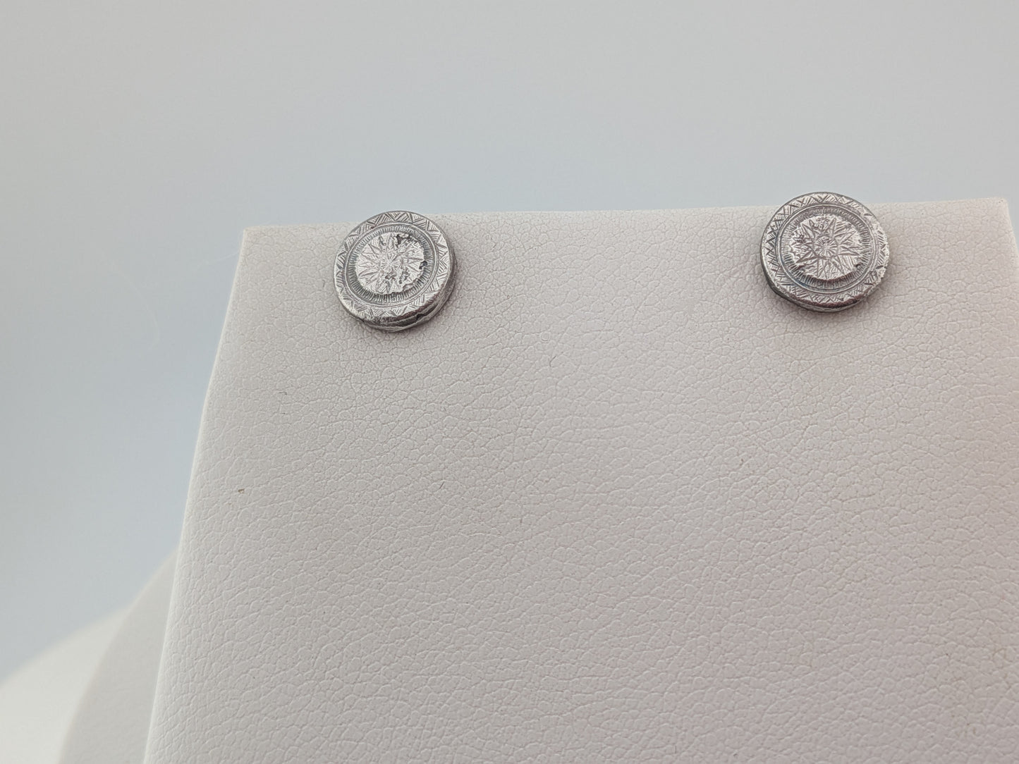 Rustic Aztec Sun Studs