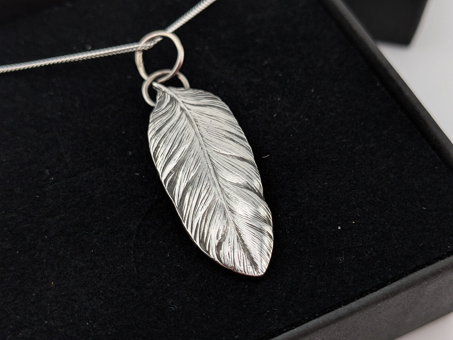 Sterling Silver Feather Pendant