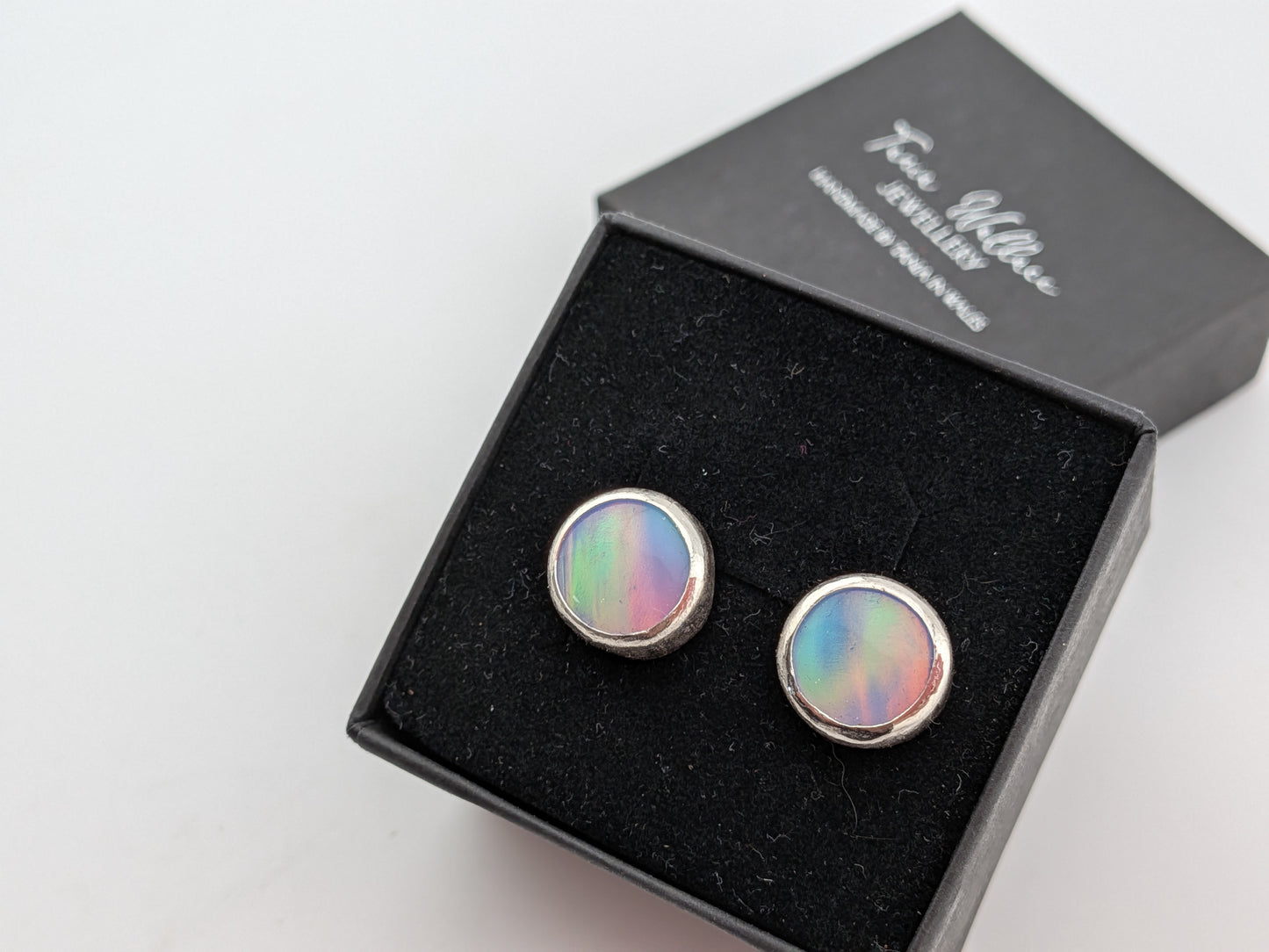 Green Aurora Opal Studs