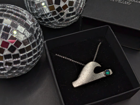 Silver Wave Pendant