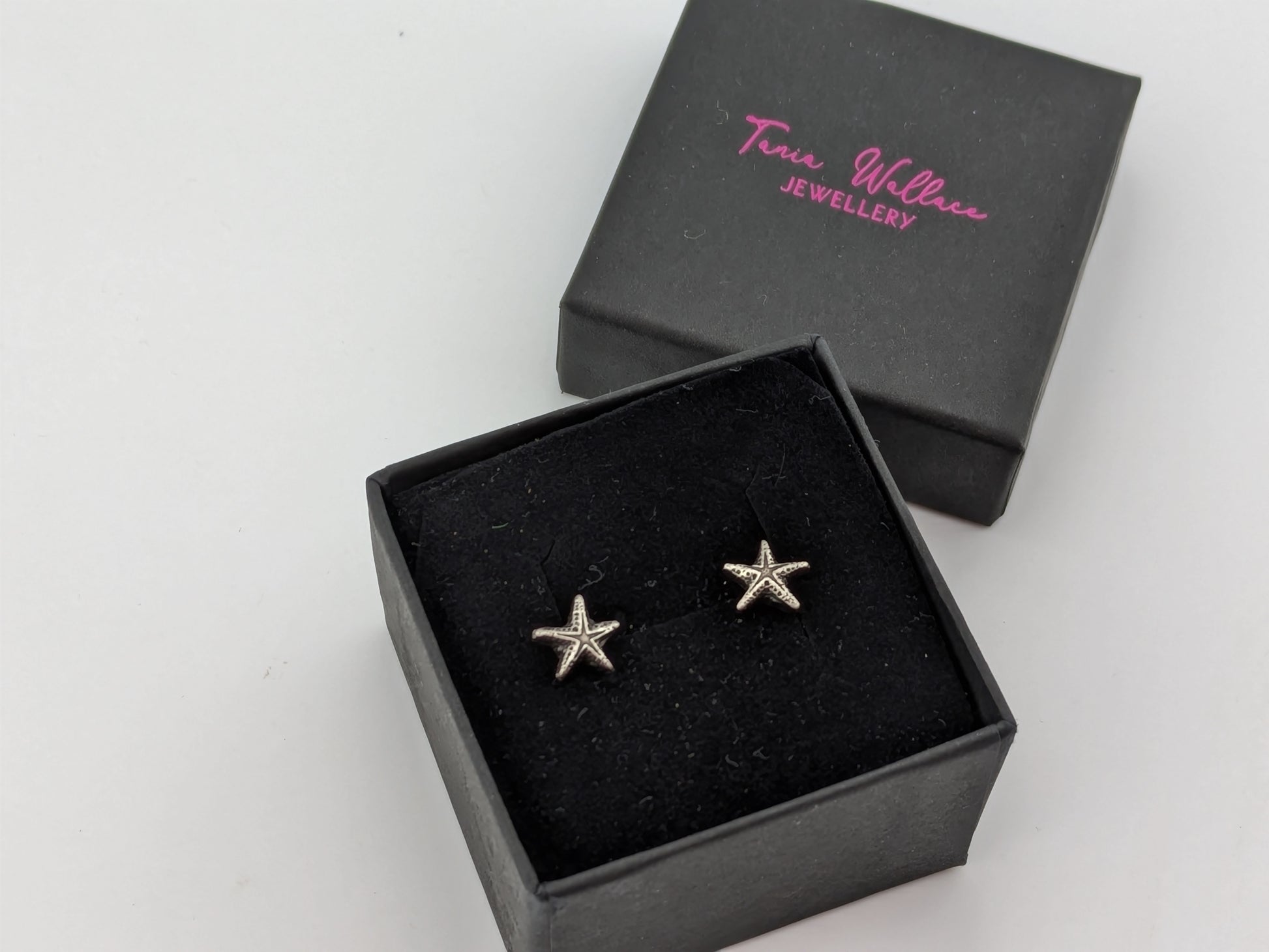 starfish silver earrings