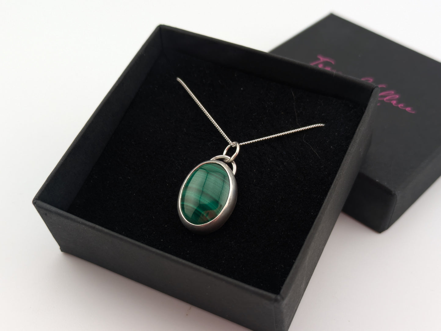 Oval Malachite Pendant