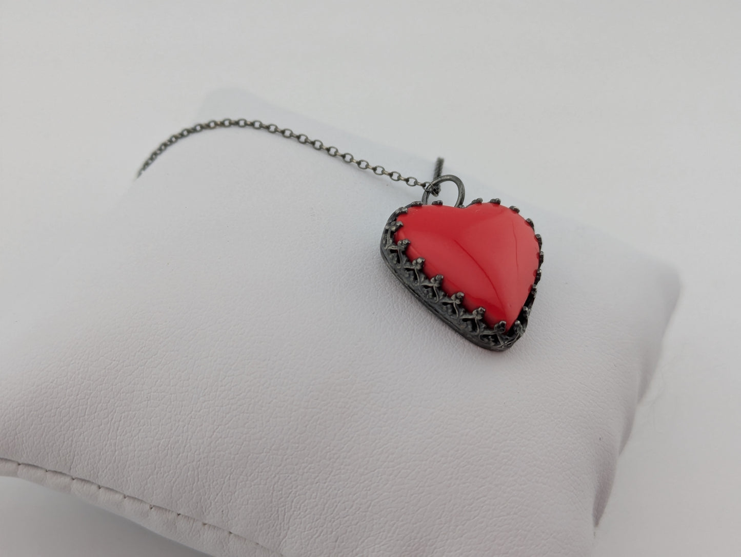 Red Pool Ball Heart Pendant