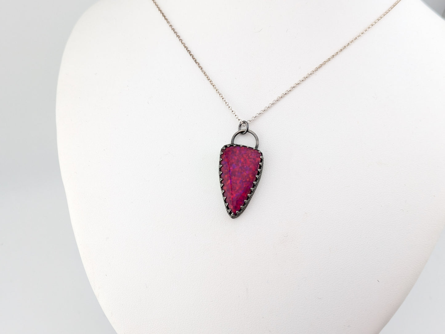 Hot Pink Opal Pendant