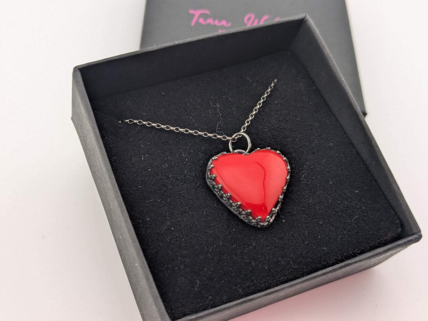 Red Pool Ball Heart Pendant