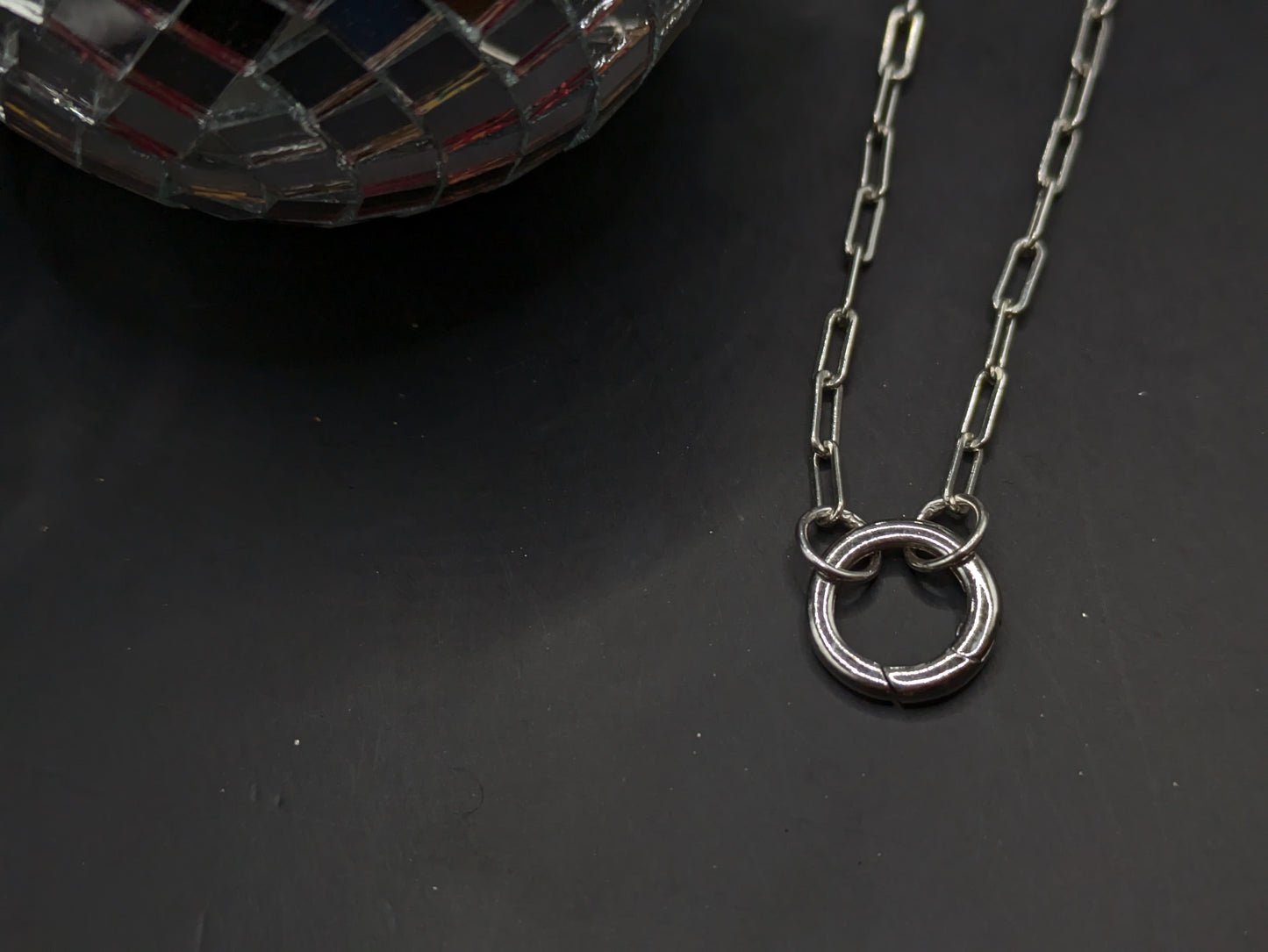 Silver Drawn Chain with Round Clasp