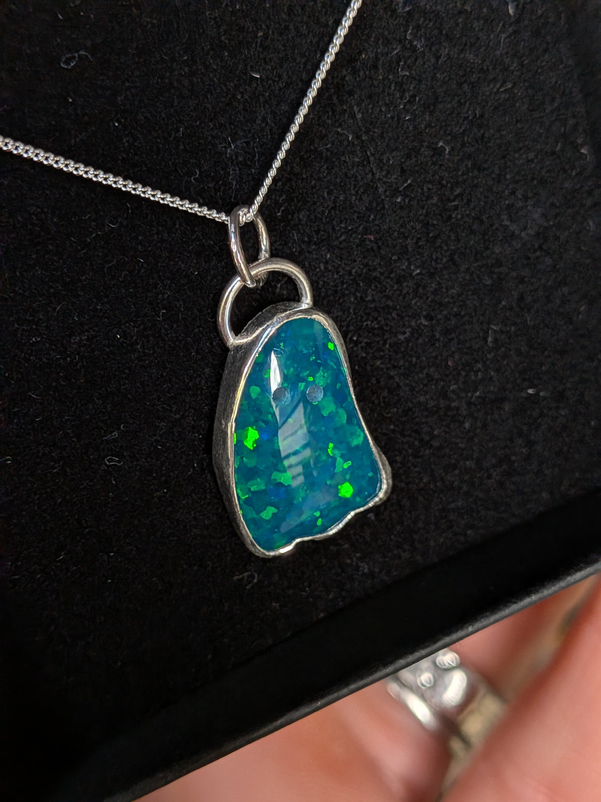 Glitter Opal Ghost Pendant