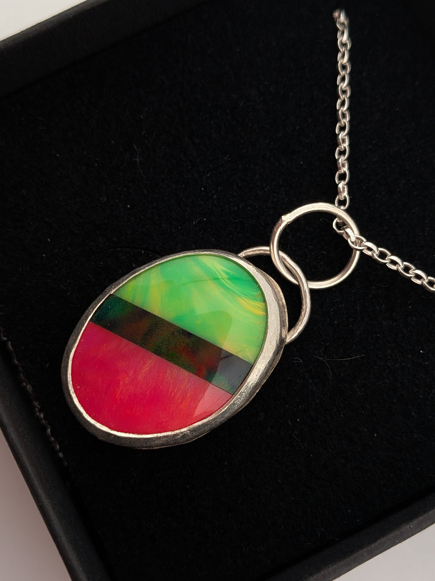 Neon Synthetic Opal Pendant