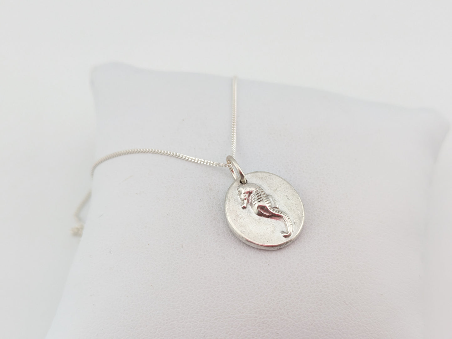 Solid Silver Seahorse Pendant