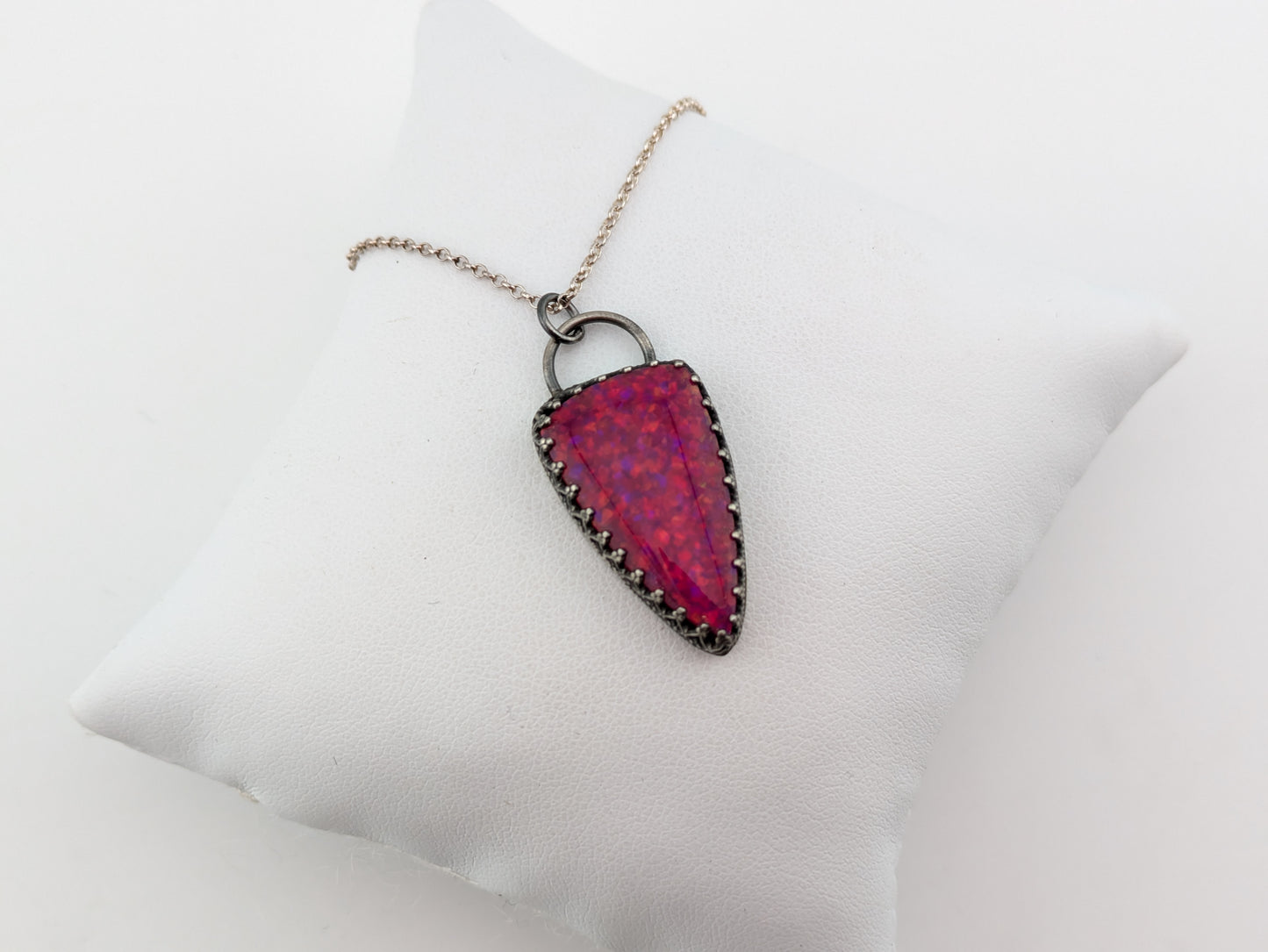 Hot Pink Opal Pendant