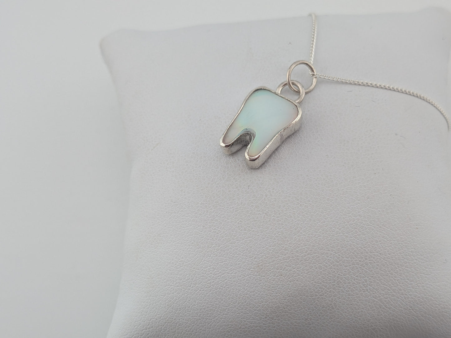 Aurora Opal Tooth Pendant
