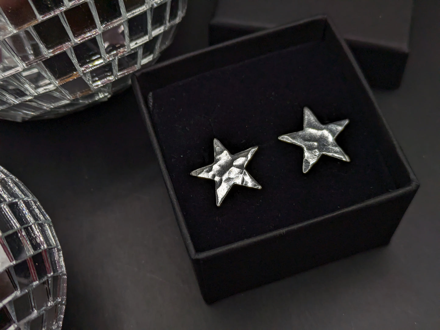 Textured Star Studs