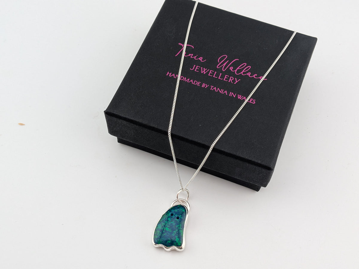 Glitter Opal Ghost Pendant