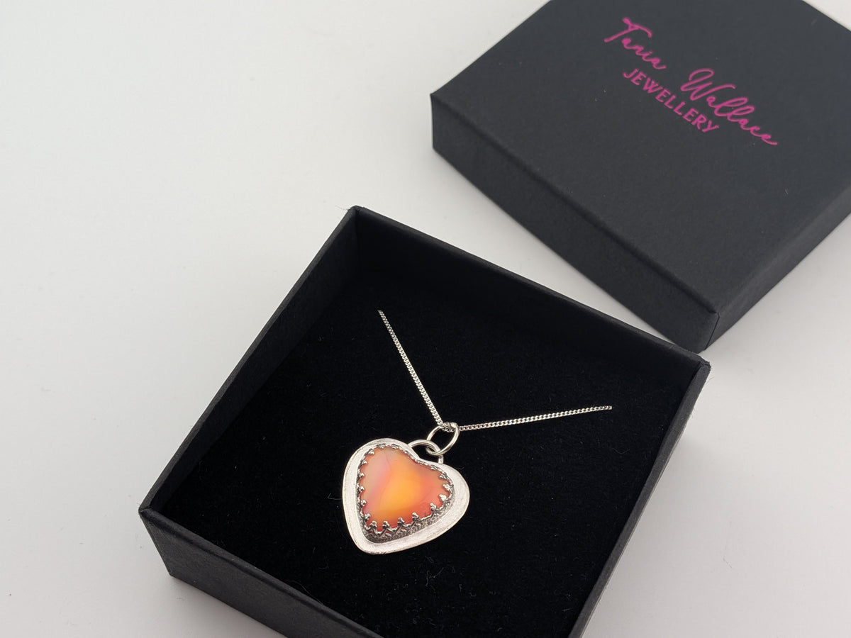 Aurora Opal Heart Pendant