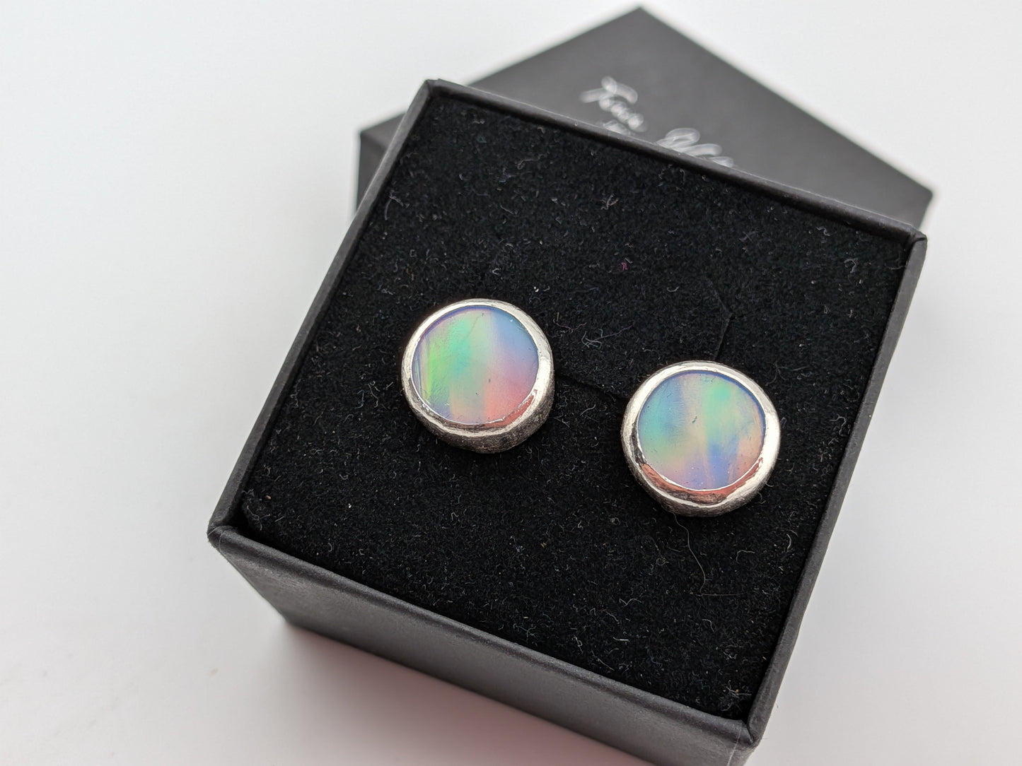 Green Aurora Opal Studs