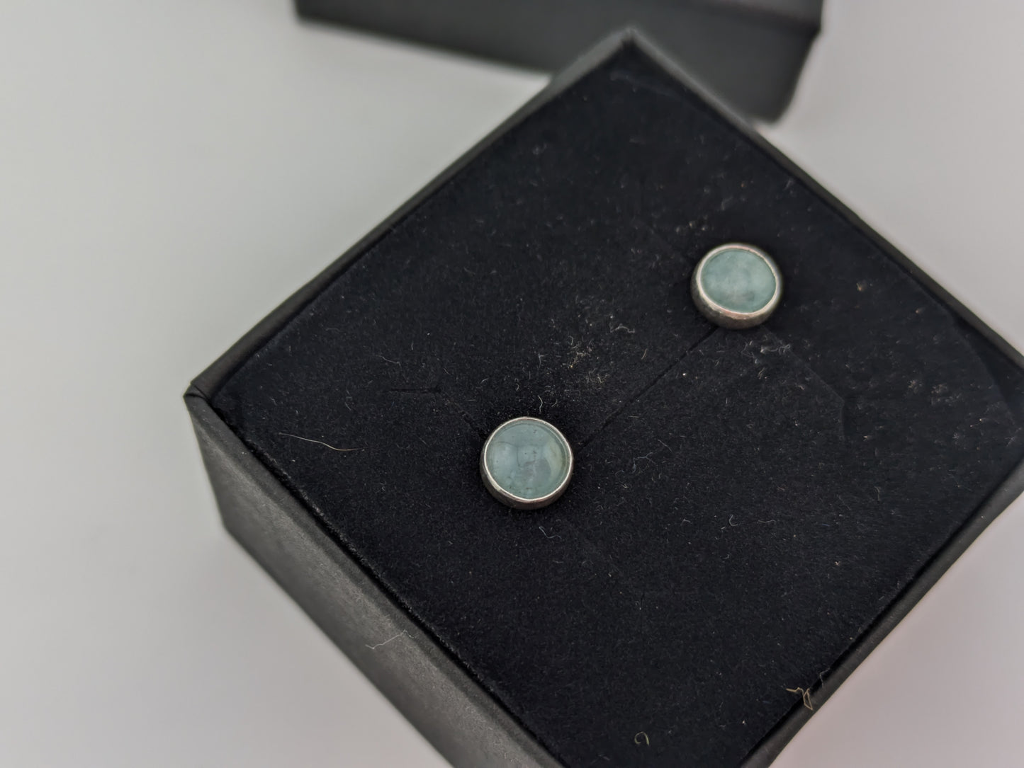 Aquamarine Sterling Silver Studs