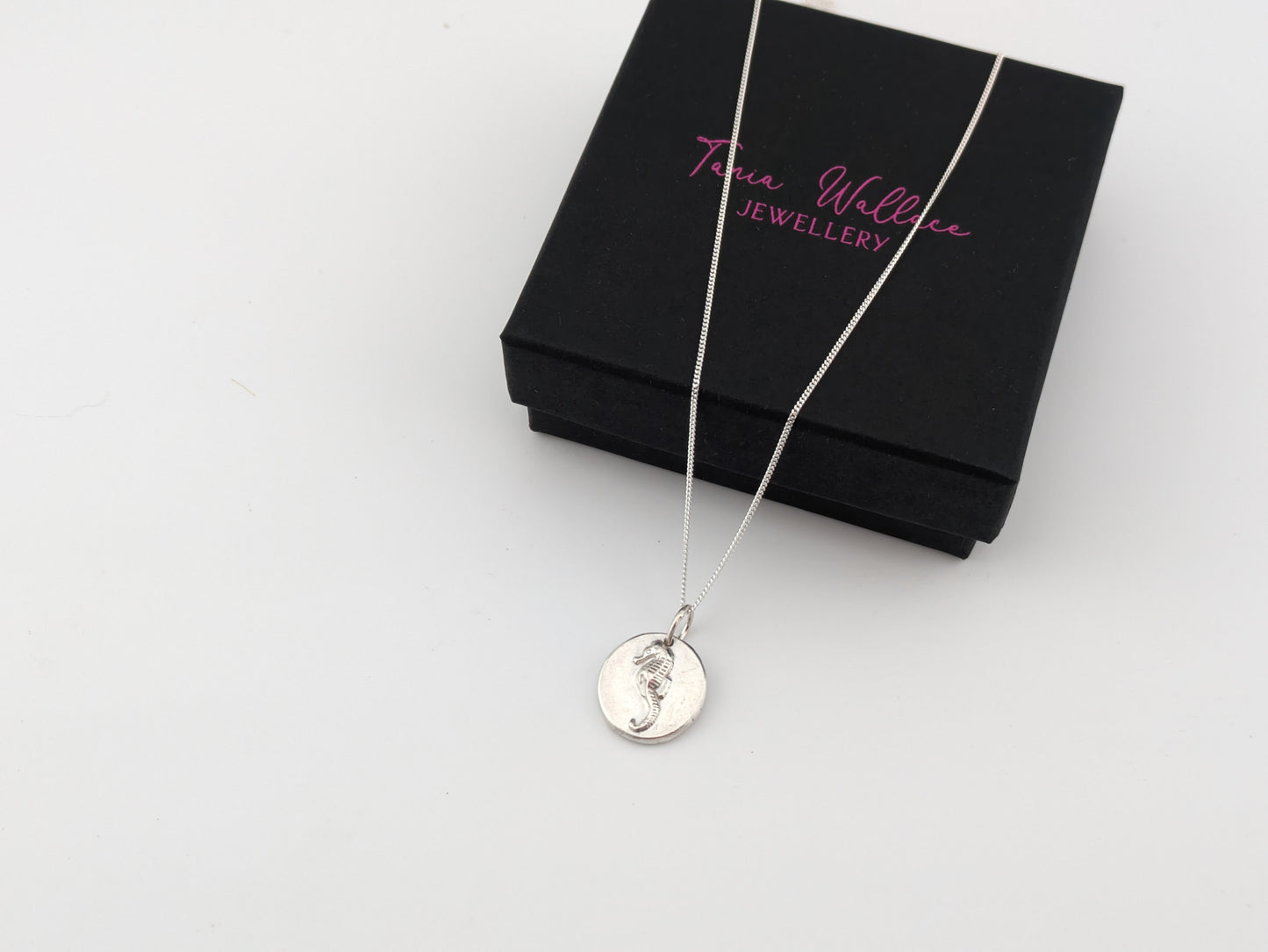 Solid Silver Seahorse Pendant
